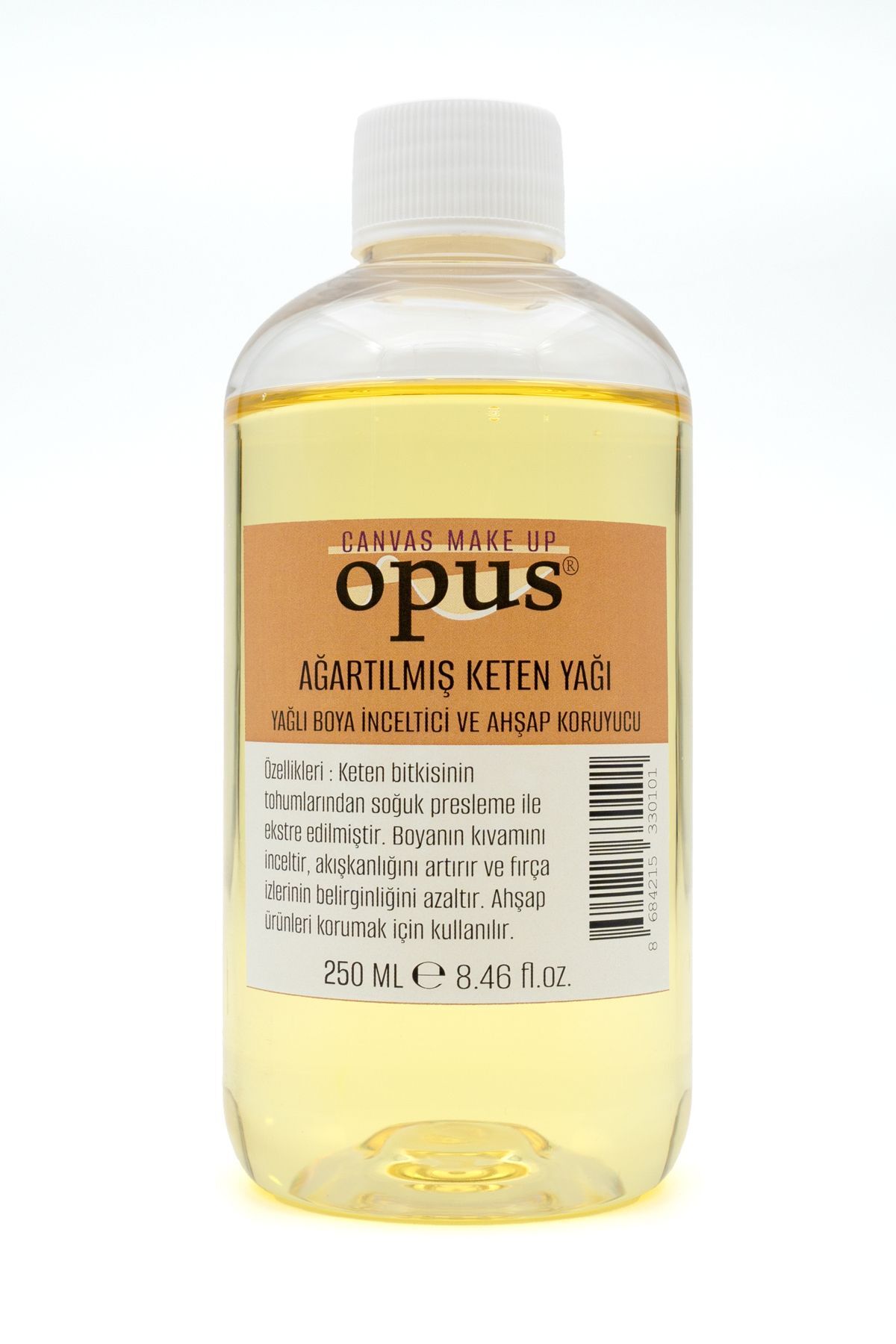 Opus Ağartılmış Keten Yağı 250ml Yağlı Boya Inceltici Resim Yağı Ahşap Koruyucu