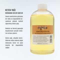 Opus Ağartılmış Keten Yağı 500ml Yağlı Boya Inceltici Resim Yağı Ahşap Koruyucu
