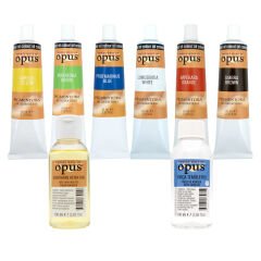 Opus Yağlı Boya 70ml 6 Renk ve 100ml Keten Yağı ve 100ml Fırça Temizleyici Pigmentora Oil Colour